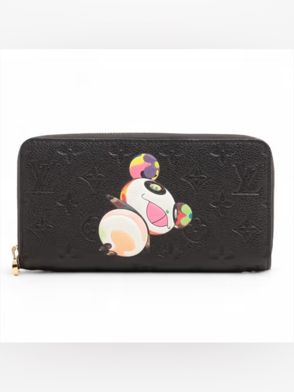 Louis Vuitton Murakami Panda Zippy Wallet Black Empreinte Multicolor M14160